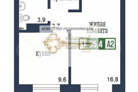 1-к. квартира, 35,5 м², 12/25 эт.