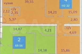 4-к. квартира, 112,3 м², 6/8 эт.