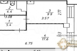 1-к. квартира, 42,3 м², 15/25 эт.