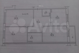 3-к. квартира, 98,4 м², 7/9 эт.