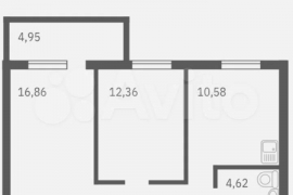 2-к. квартира, 51 м², 2/17 эт.