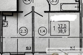 1-к. квартира, 38 м², 15/17 эт.