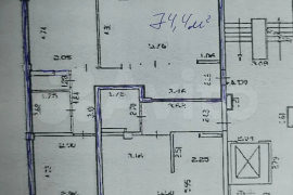 3-к. квартира, 74,4 м², 8/8 эт.