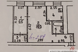 2-к. квартира, 44,3 м², 4/5 эт.