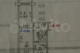 2-к. квартира, 51,4 м², 8/12 эт.