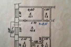 2-к. квартира, 44,7 м², 3/5 эт.