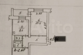 2-к. квартира, 52,7 м², 2/5 эт.