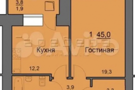 2-к. квартира, 45 м², 17/20 эт.