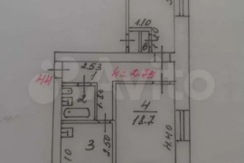 2-к. квартира, 43 м², 1/4 эт.