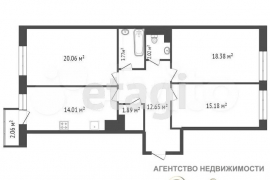 3-к. квартира, 88,6 м², 13/25 эт.