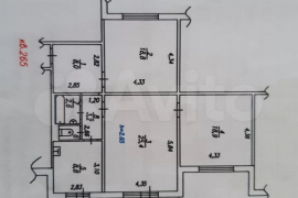 3-к. квартира, 87 м², 9/10 эт.