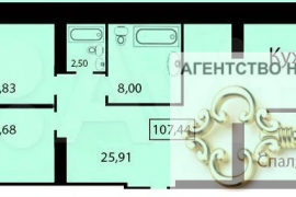 3-к. квартира, 107,4 м², 13/17 эт.