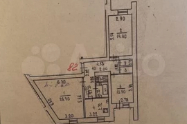 3-к. квартира, 80 м², 2/9 эт.
