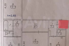 3-к. квартира, 67 м², 9/10 эт.