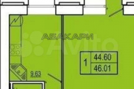 1-к. квартира, 44,2 м², 5/10 эт.