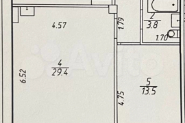 3-к. квартира, 66,3 м², 5/19 эт.