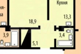 1-к. квартира, 41,3 м², 3/17 эт.