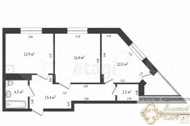 2-к. квартира, 61,4 м², 9/17 эт.