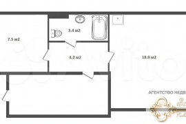 2-к. квартира, 34 м², 1/9 эт.