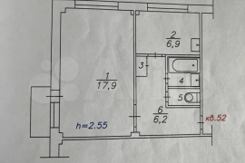 1-к. квартира, 34,8 м², 3/5 эт.