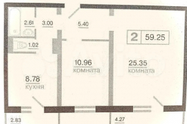 2-к. квартира, 59,3 м², 5/16 эт.