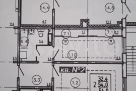 2-к. квартира, 54 м², 1/17 эт.