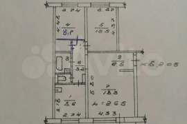3-к. квартира, 64 м², 6/9 эт.