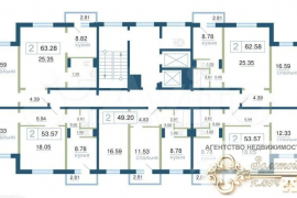 2-к. квартира, 50 м², 4/17 эт.