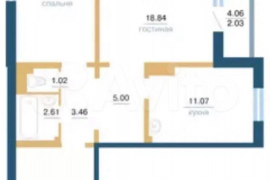 2-к. квартира, 62,4 м², 8/17 эт.