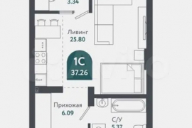 1-к. квартира, 38 м², 18/29 эт.