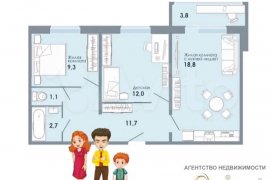 3-к. квартира, 55,5 м², 5/10 эт.