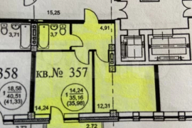 1-к. квартира, 35,8 м², 16/16 эт.