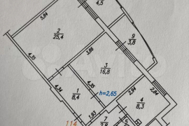 2-к. квартира, 65,6 м², 10/14 эт.