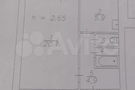 1-к. квартира, 34,4 м², 5/5 эт.