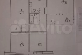 4-к. квартира, 79,7 м², 3/9 эт.