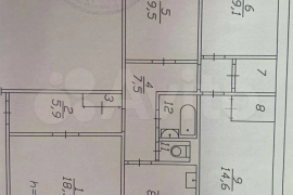 4-к. квартира, 82 м², 1/10 эт.