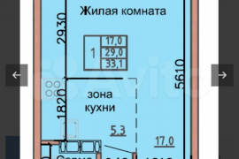 1-к. квартира, 33 м², 6/9 эт.