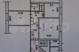 2-к. квартира, 53,2 м², 1/6 эт.