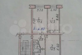 3-к. квартира, 62 м², 2/5 эт.