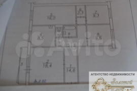 Доля в 4-к. квартире, 84,2 м², 10/10 эт.