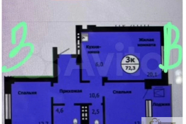 3-к. квартира, 73 м², 17/19 эт.