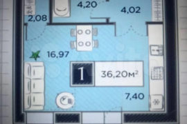 Квартира-студия, 36,2 м², 7/8 эт.