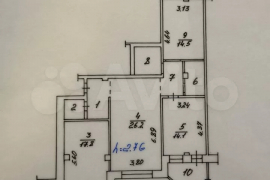 3-к. квартира, 95 м², 6/10 эт.