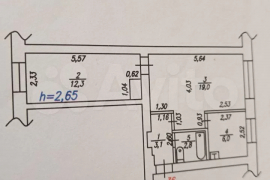 2-к. квартира, 43,2 м², 4/5 эт.