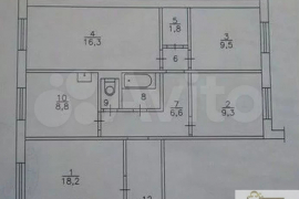 4-к. квартира, 82 м², 7/10 эт.