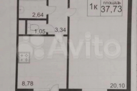 1-к. квартира, 37,5 м², 2/16 эт.
