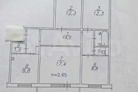 4-к. квартира, 78,8 м², 4/10 эт.