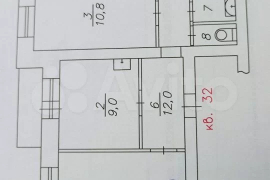 4-к. квартира, 75 м², 6/9 эт.