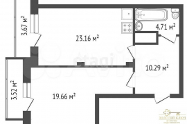 2-к. квартира, 57,5 м², 20/24 эт.