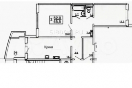 2-к. квартира, 62,4 м², 12/13 эт.